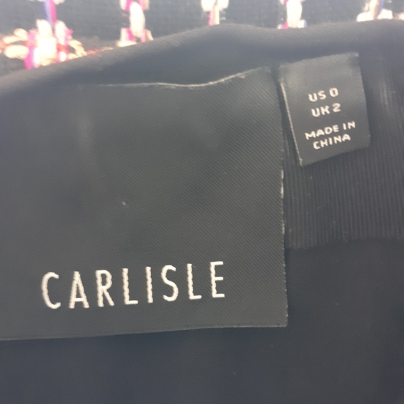 Carlisle silk blend top skirt set suit sz 0 2 *D2 - Picture 5 of 8